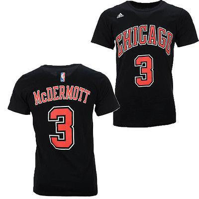 Men's Doug McDermott adidas Black Name and Number Chicago Bulls T-Shirt