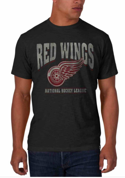 Mens Detroit Red Wings Gray Scrum Tee By 47 Brand