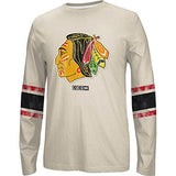 Men's Chicago Blackhawks Long Sleeve Retro Logo Crew Neck Tee - Pro Jersey Sports