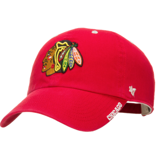 47 Brand Chicago Blackhawks Men's Red Ice Clean Up Adjustable Hat