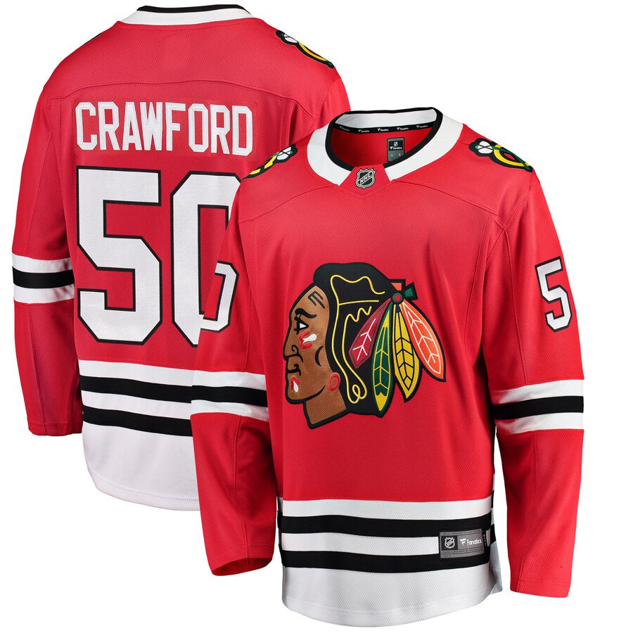Men's Corey Crawford Chicago Blackhawks Fanatics Branded Red Home Breakaway Jersey