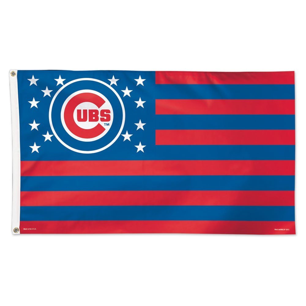 Chicago Cubs / Stars and Stripes Flag - Deluxe 3' X 5' - Pro Jersey Sports