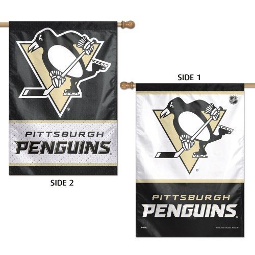 PITTSBURGH PENGUINS Vertical Flag 2 Sided 28" x 40" - Pro Jersey Sports - 1