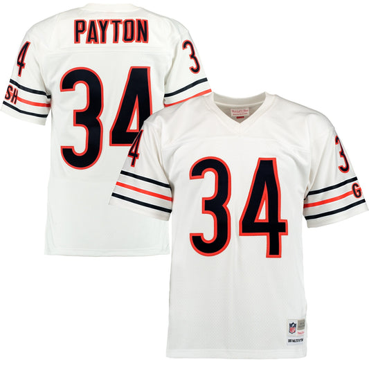 Men's Chicago Bears Walter Payton Mitchell & Ness White 1985 Retired Player Replica Jersey