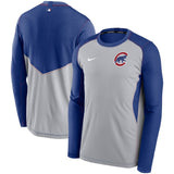 Men's Chicago Cubs Nike Royal/Gray Authentic Collection Game Performance Long Sleeve Dri-Fit Tee - Pro Jersey Sports