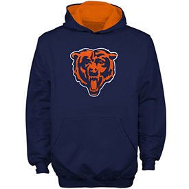 NFL Chicago Bears Youth Secondary Logo Pullover Hoodie - Navy Blue