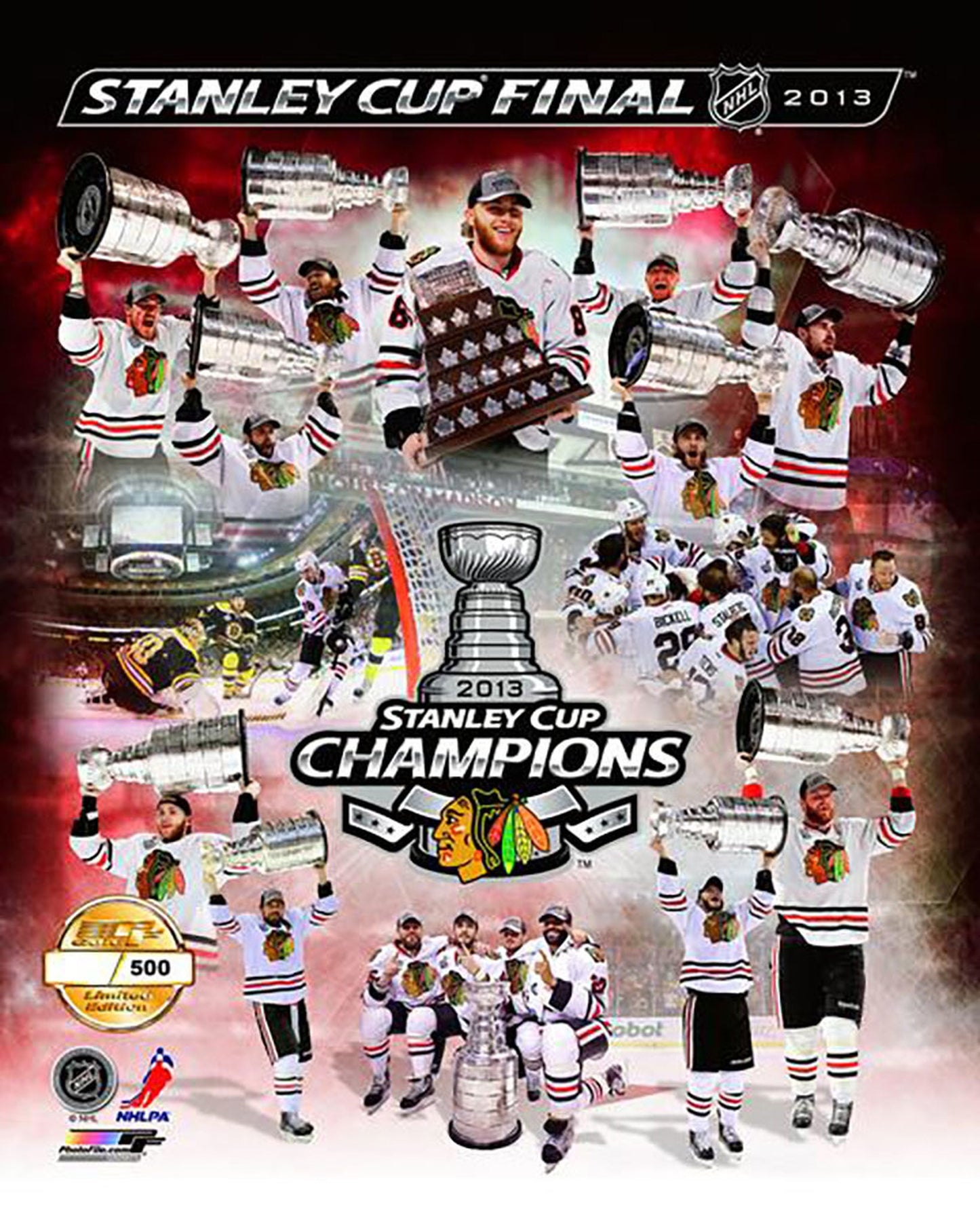 Chicago Blackhawks 2013 Stanley Cup Champions Limited Edition Numbered Composite Photo