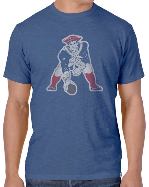 Men's New England Patriots '47 Brand Blue Legacy Logo Premium Scrum T-Shirt - Pro Jersey Sports
