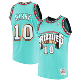 Men's Vancouver Grizzlies Mike Bibby Mitchell & Ness Teal Hardwood Classics Swingman Jersey - Pro Jersey Sports