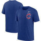 Men's Chicago Cubs Nike Royal Color Bar Tri-Blend T-Shirt - Pro Jersey Sports
