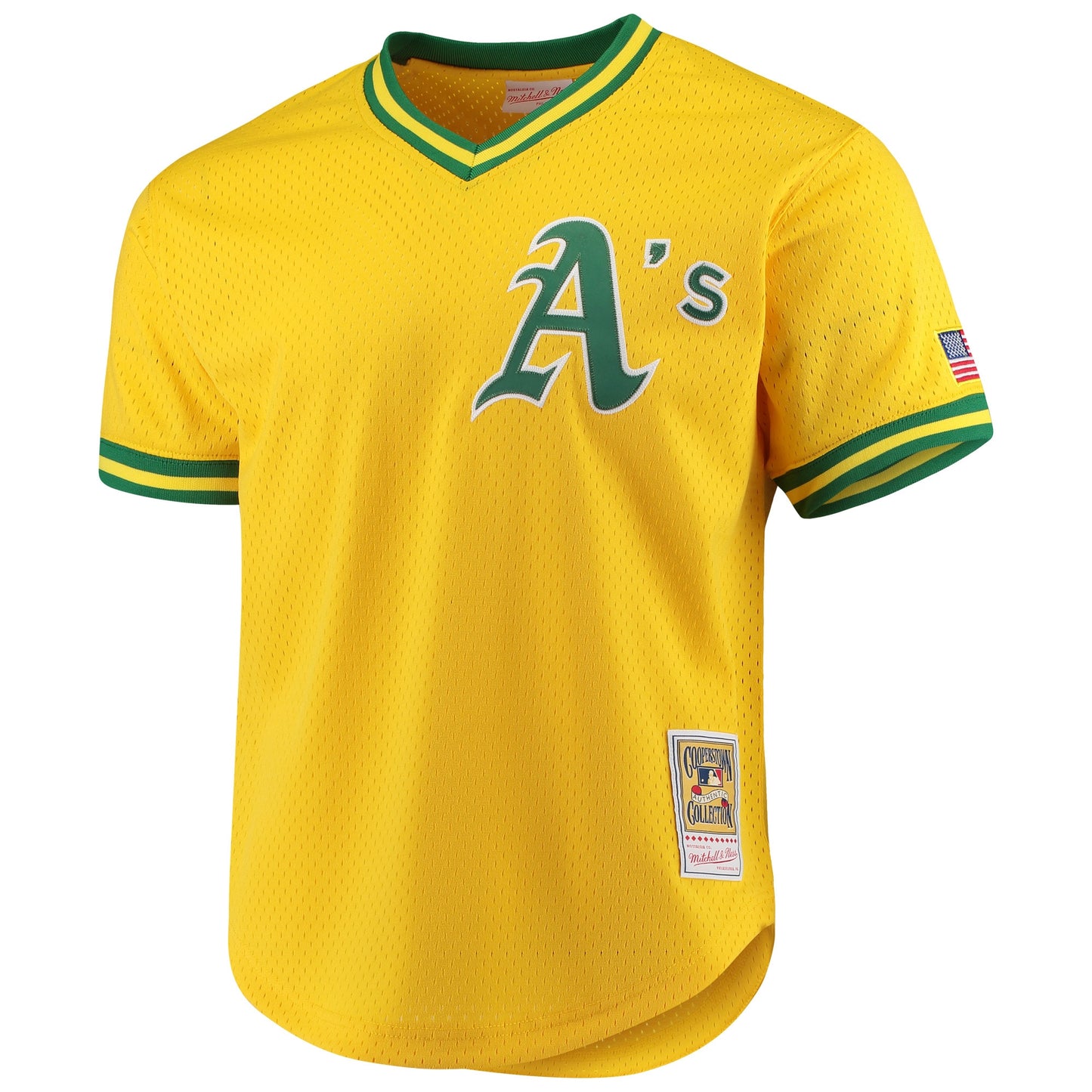 Mitchell & Ness Oakland Athletics Jose Canseco 1990 Cooperstown Collection Authentic Practice Jersey - Yellow