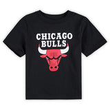 Toddler Chicago Bulls Black Basic Logo Tee - Pro Jersey Sports
