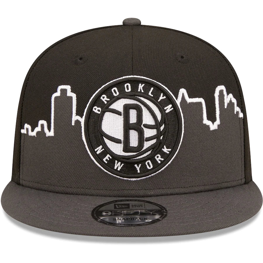 Mens Brooklyn Nets New Era 2022 Tip-Off 9FIFTY Snapback Hat - Charcoal/Black