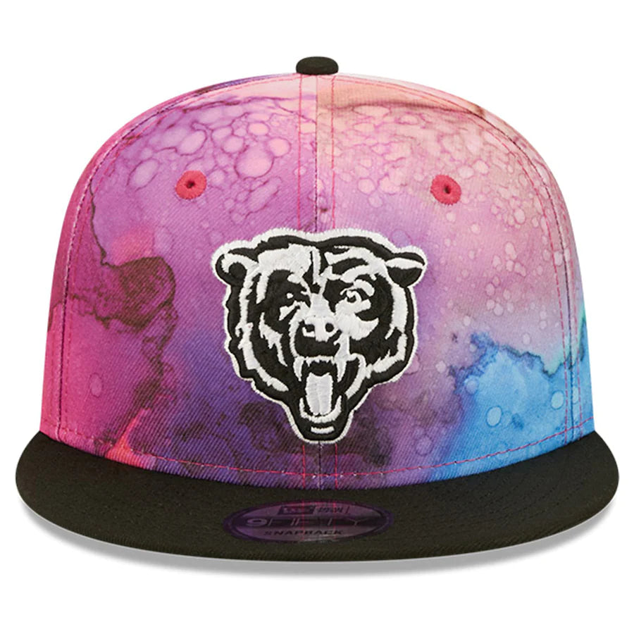 Men's Chicago Bears New Era Ink 2022 Crucial Catch NFL Sideline Mascot Logo 9FIFTY Snapback Adjustable Hat