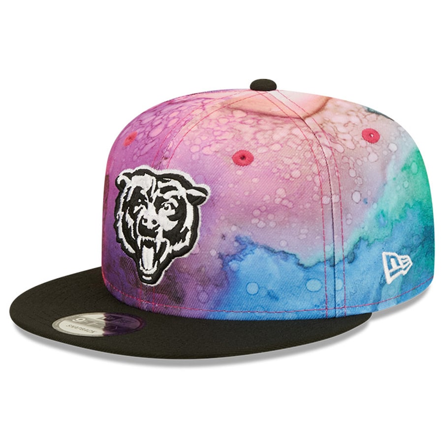 Men's Chicago Bears New Era Ink 2022 Crucial Catch NFL Sideline Mascot Logo 9FIFTY Snapback Adjustable Hat