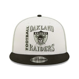 Oakland Raiders Historic Logo Retro Sport 3 Tone New Era 9FIFTY Snapback Hat - Pro Jersey Sports