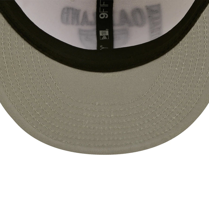 Oakland Raiders Historic Logo Retro Sport 3 Tone New Era 9FIFTY Snapback Hat - Pro Jersey Sports