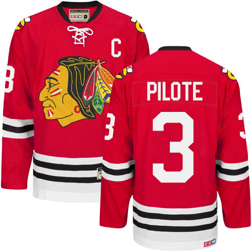 Pierre Pilote Chicago Blackhawks Heroes Of Hockey Home Replica Jersey By CCM
