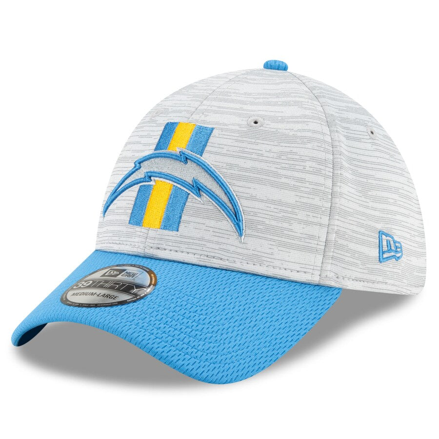Los Angeles Chargers 2021 Training Camp On Field Gray/Blue New Era 39THIRTY Flex Fit Hat - Pro Jersey Sports