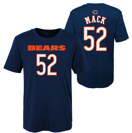 Child Chicago Bears Khalil Mack Navy Mainliner Name & Number T-Shirt
