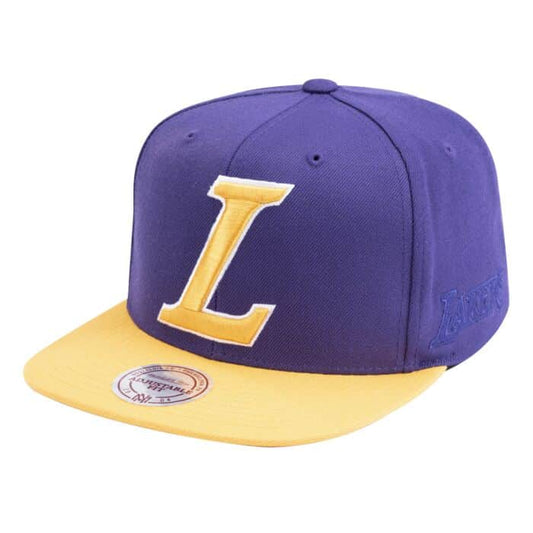 Los Angeles Lakers Mitchell & Ness NBA First Letter Snapback Cap