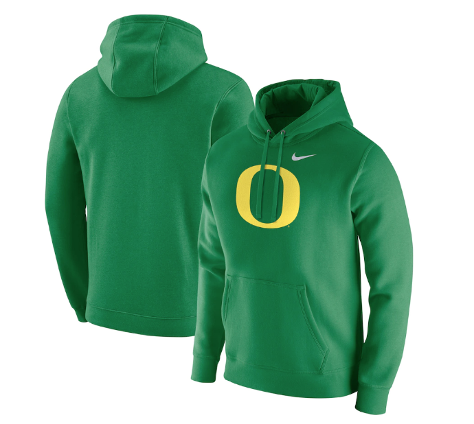 Oregon Ducks Nike Logo Club Fleece Pullover Hoodie - Green