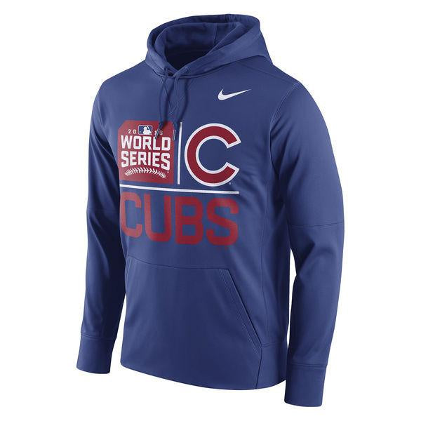 Men's Chicago Cubs Nike 2016 World Series Bound Logo Performance Pullover Hoodie