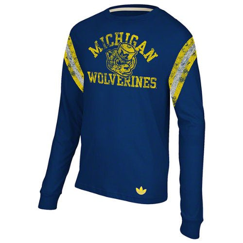 adidas NCAA Michigan Wolverines Men's Originals Long Sleeve Applique Crew