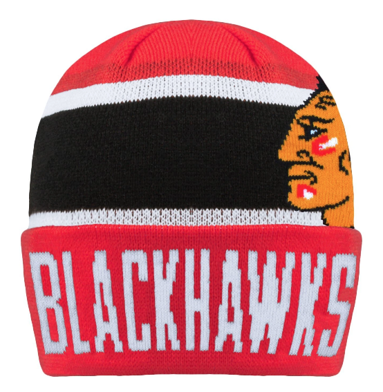 NHL Men's Chicago Blackhawks Nero Cuffed Knit Hat