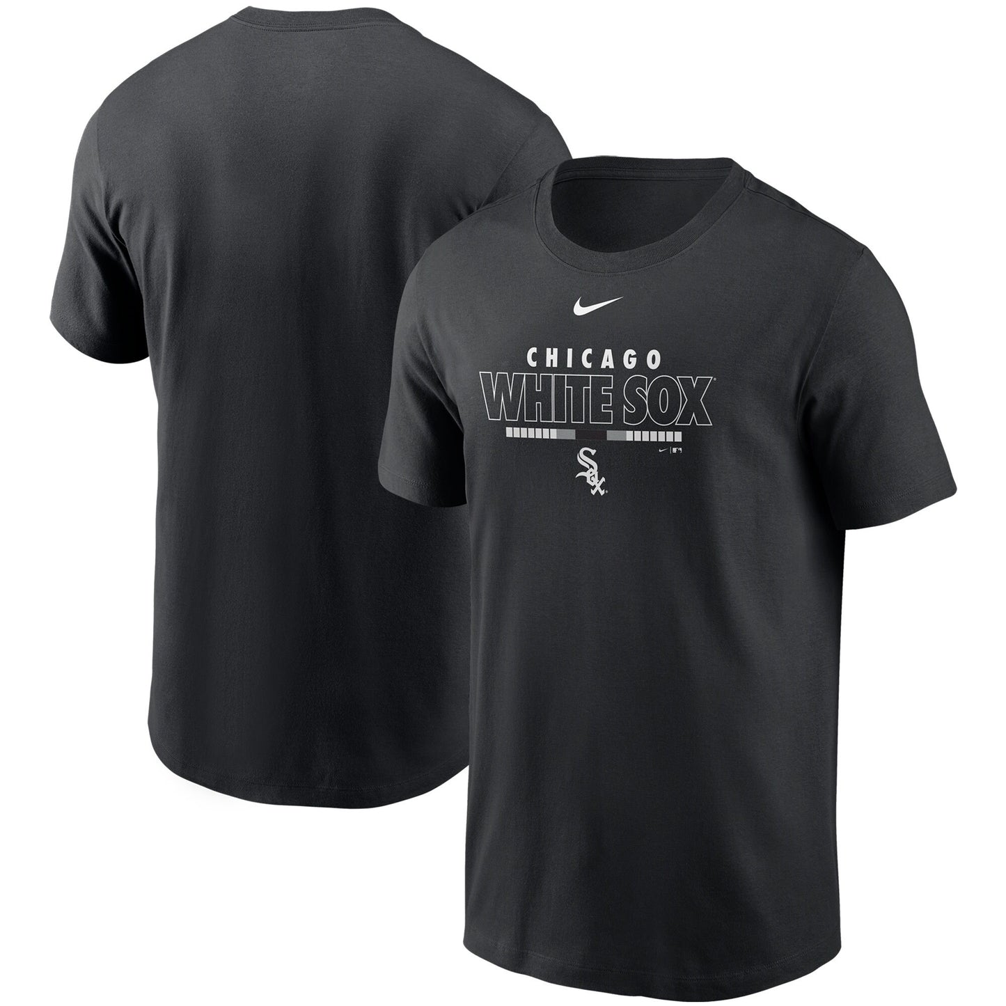 Men's Chicago White Sox Nike Black Color Bar T-Shirt