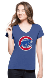 Womens Chicago Cubs Clutch Splitter V-Neck Tee - Pro Jersey Sports