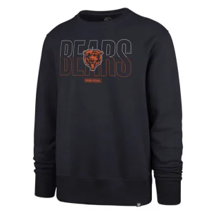 Men's Chicago Bears NFL Split Squad Navy Crew Neck Sweatshirt By ’47 Brand