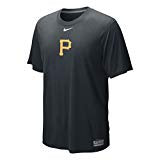 Mens NIKE Pittsburgh Pirates Nike Black Authentic Collection Dri Fit Logo Legend Tee