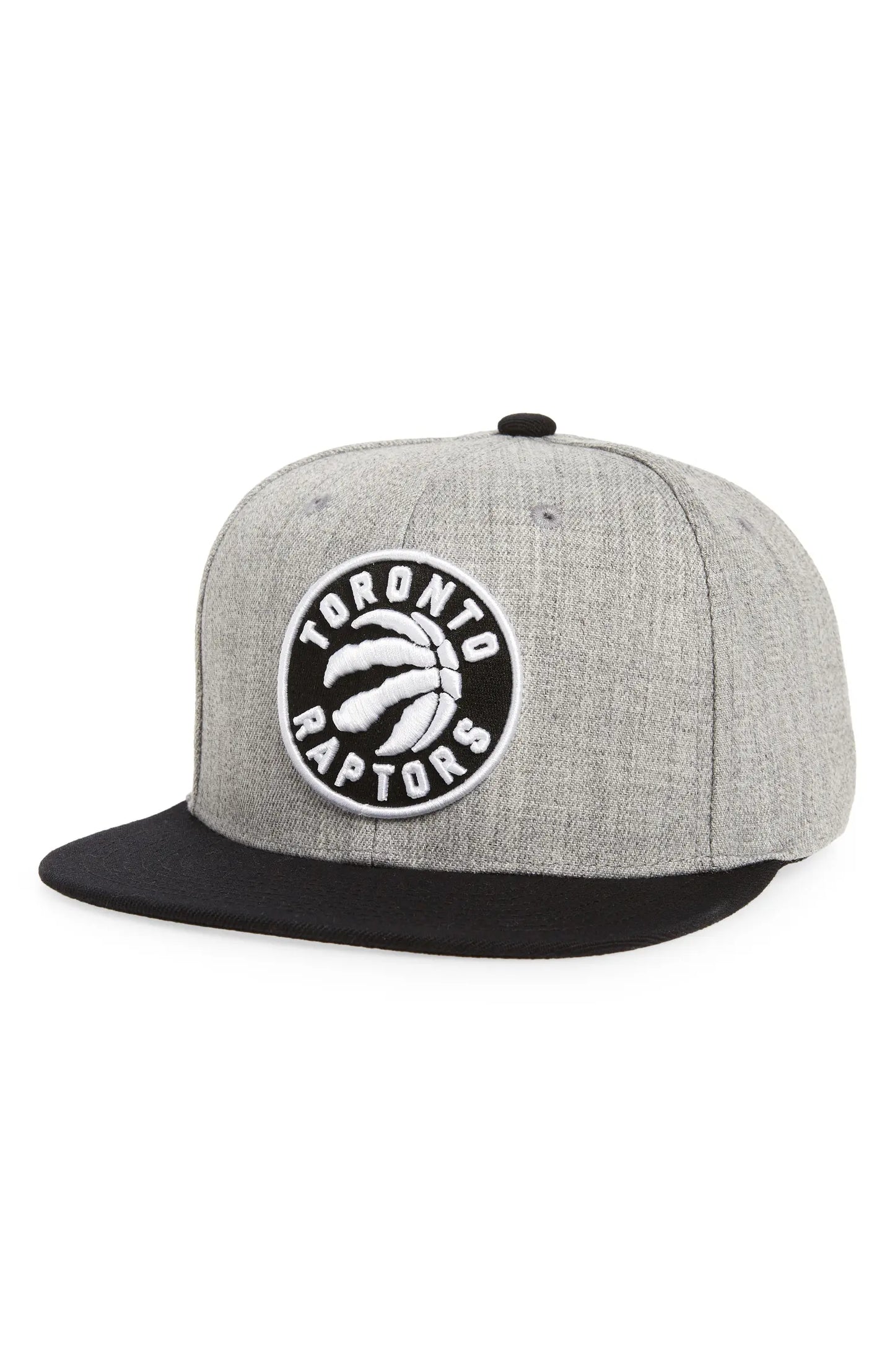 Toronto Raptors Mitchell & Ness Grey Black Pop Snapback Hat