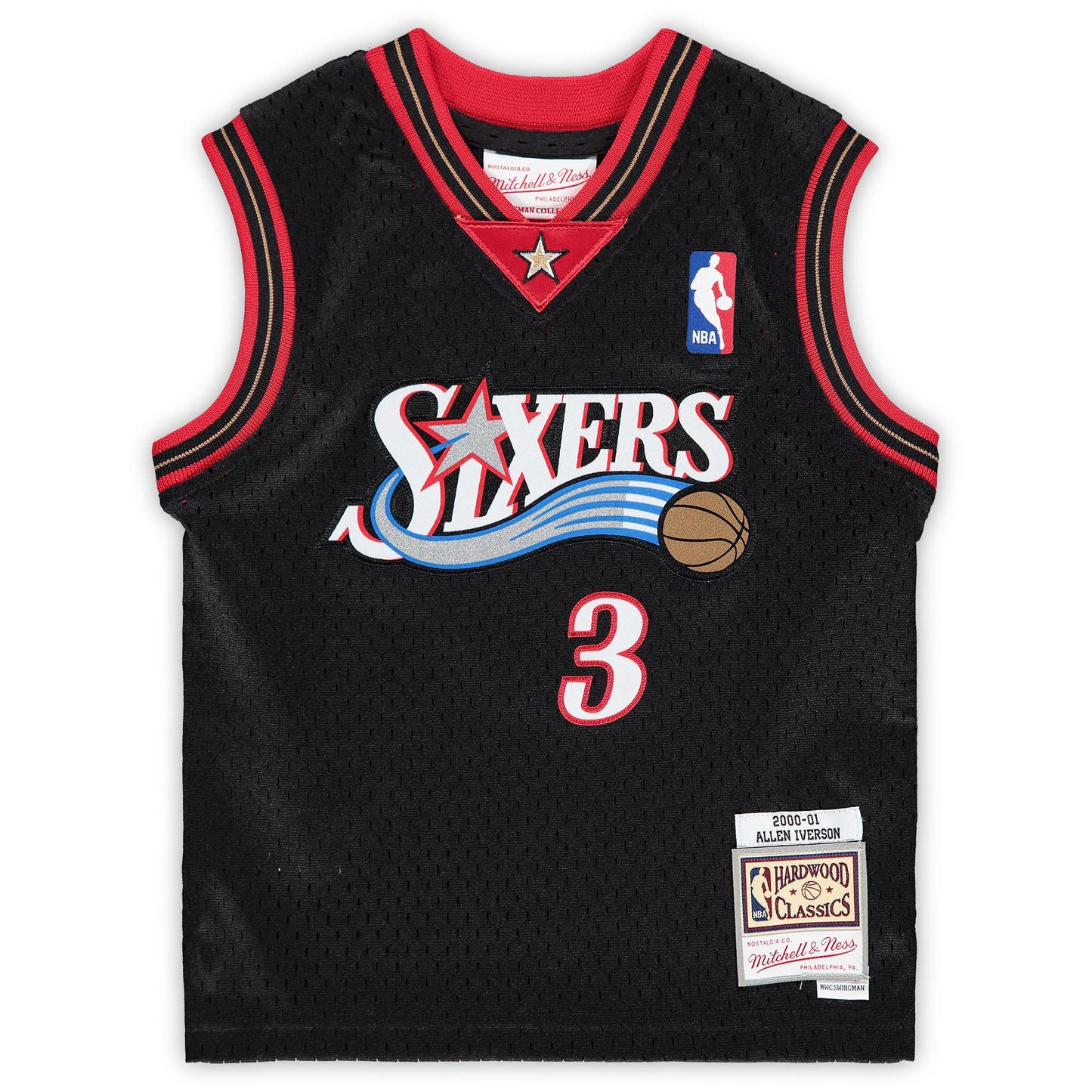 Allen Iverson Philadelphia 76ers Mitchell & Ness Preschool 2000-2001 Hardwood Classics Player Jersey - Black