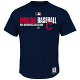 Men's MLB Cleveland Indians Navy Authentic Collection Team Favorite T-Shirt - Pro Jersey Sports