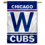 Chicago Cubs 2-Sided "W" Vertical 28X40 House Flag - Pro Jersey Sports