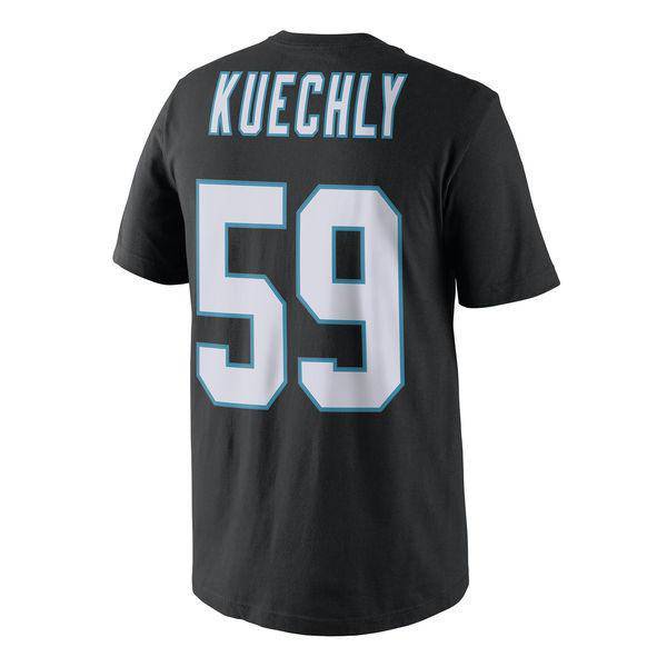 Carolina Panthers Mens Nike Luke Kuechly Name and Number SB50 T-Shirt - Pro Jersey Sports - 2