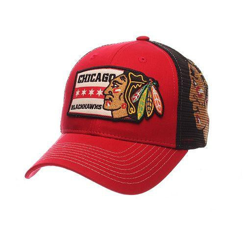 Men's NHL Chicago Blackhawks Zephyr Red Adjustable Interstate Hat