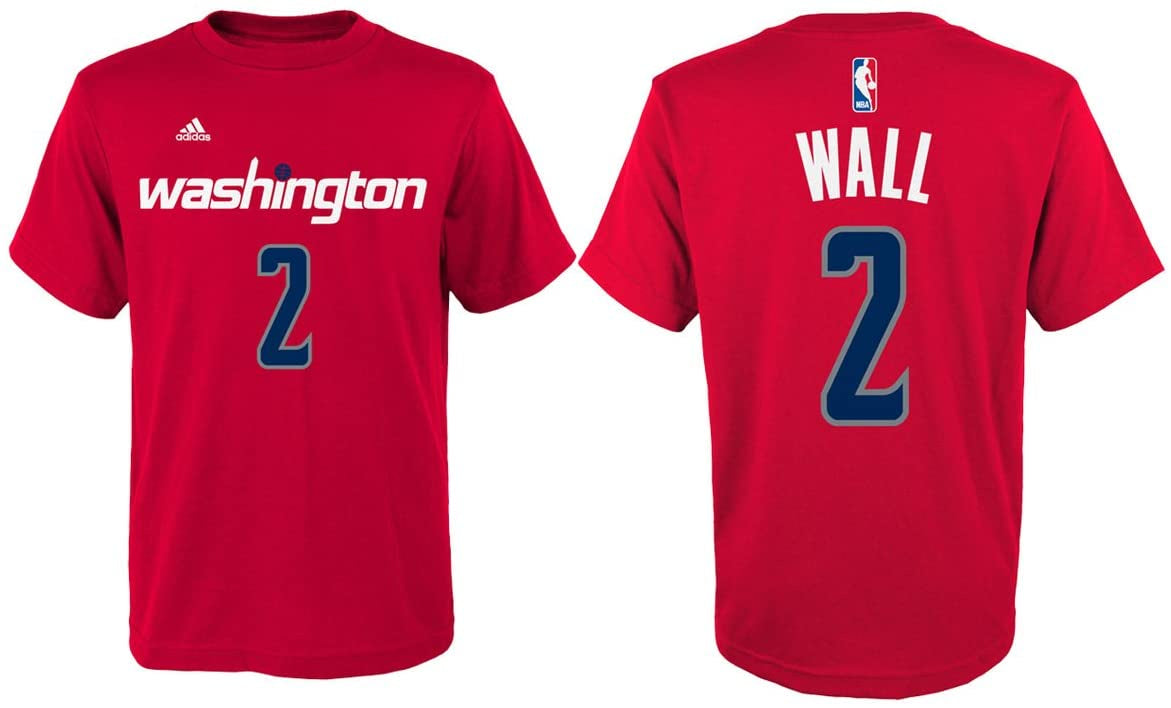 Men's Washington Wizards John Wall Adidas Red Gametime T-Shirt