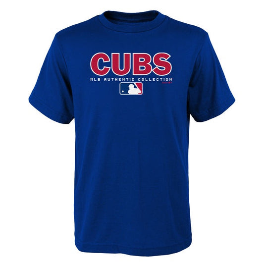 Child Chicago Cubs Royal Team Drive On-Field Authentic T-Shirt