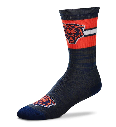 Men's For Bare Feet Chicago Bears First String Crew Socks