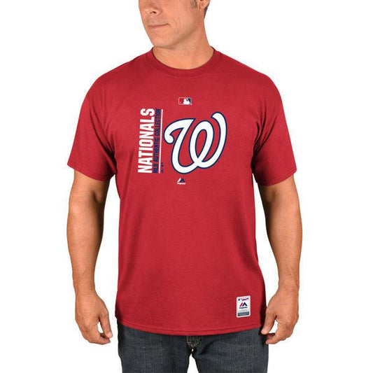 Men's MLB Washington Nationals Majestic Red Authentic Collection Team Icon T-Shirt