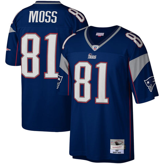 Men's Randy Moss New England Patriots Mitchell & Ness Navy Legacy Replica Jersey