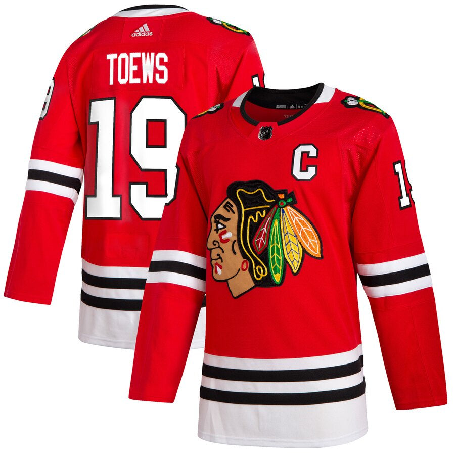 Men's Chicago Blackhawks Jonathan Toews adidas Red Home Authentic Climalite Player Jersey