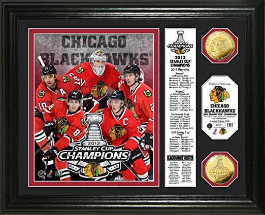 NHL Chicago Blackhawks 2013 Stanley Cup Champions Banner Coin Photo Mint