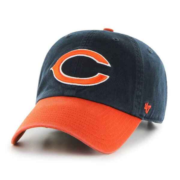 Chicago Bears 2 Tone Clean Up Primary Logo Adjustable Hat By 47 Brand