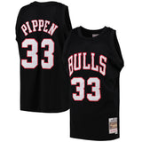 Men's Chicago Bulls Scottie Pippen Black Team Color Swingman Jersey by Mitchell & Ness - Pro Jersey Sports