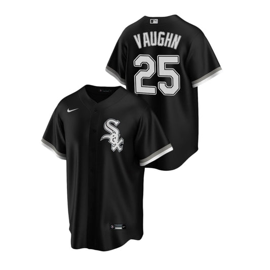 Men's Chicago White Sox Andrew Vaughn Nike Black Alternate Replica Player Name Jersey