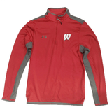NCAA Wisconsin Badgers Red Flawless Survival 1/4 Zip Track Jacket By Under Armour - Pro Jersey Sports